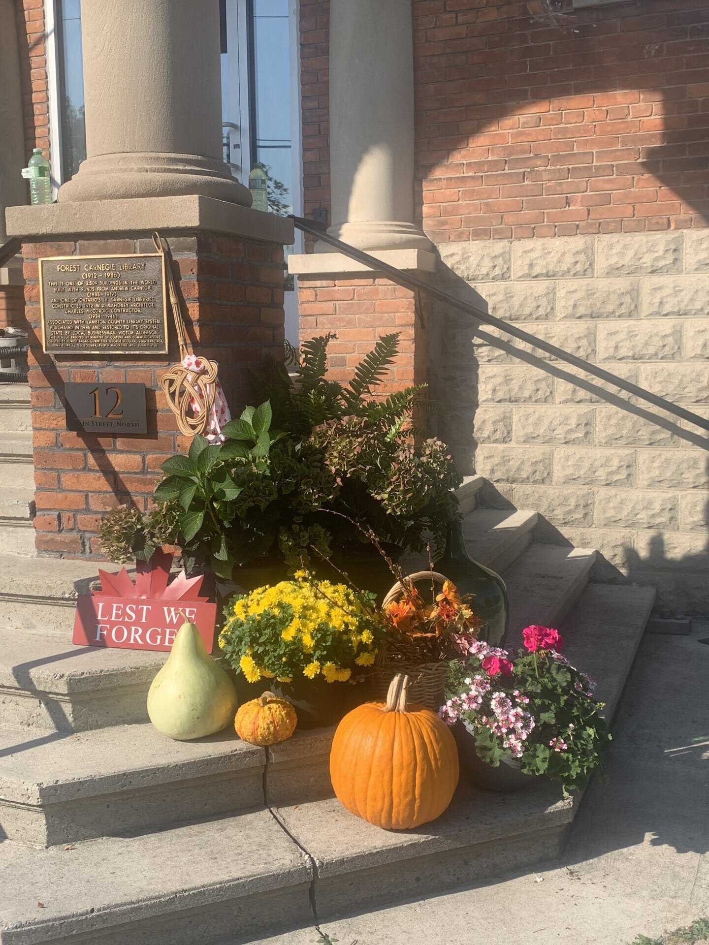 Decorated entrance with flowers